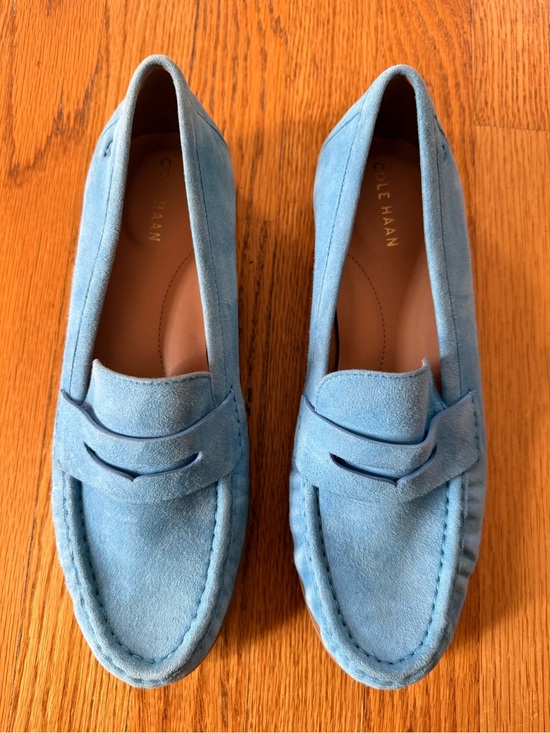 Cole Haan Shoes - Cole Haan Blue Suede Penny Loafers Women’s Size 9B